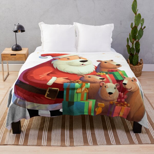 Item preview, Happy capybaras enjoy the Christmas season designed and sold by KapybaraX.