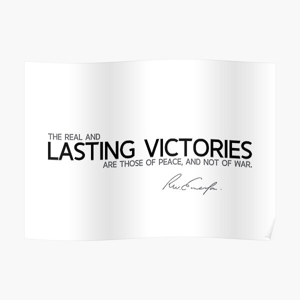 lasting victories - waldo emerson Poster