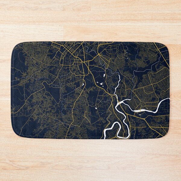 Item preview, Rawalpindi City Map of Punjab, Pakistan - Gold Art Deco designed and sold by deMAP.