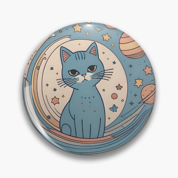 Item preview, Celestial Cat with Planets Clip Art designed and sold by Qlutique.