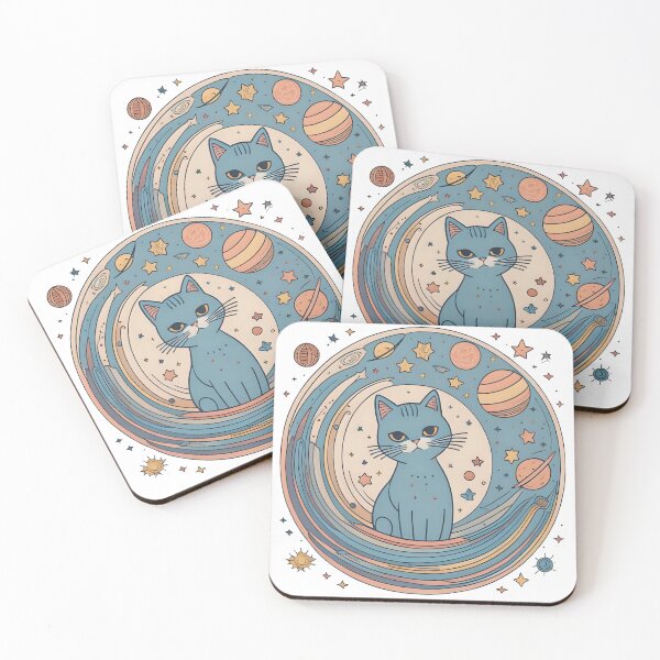 Item preview, Celestial Cat with Planets Clip Art designed and sold by Qlutique.