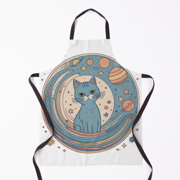 Item preview, Celestial Cat with Planets Clip Art designed and sold by Qlutique.