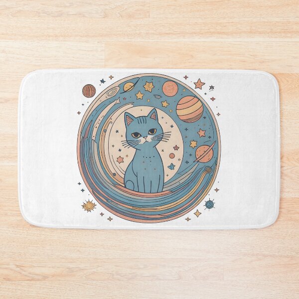 Item preview, Celestial Cat with Planets Clip Art designed and sold by Qlutique.