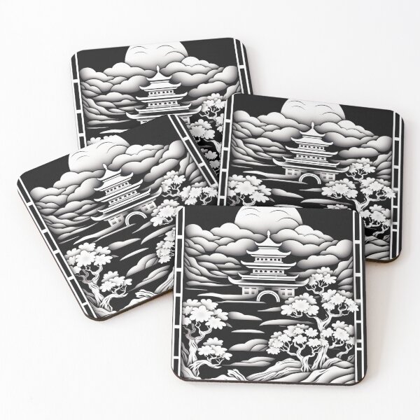 Item preview, Eternal Serenity: A Monochrome Japanese Landscape designed and sold by Domenico Scalise.