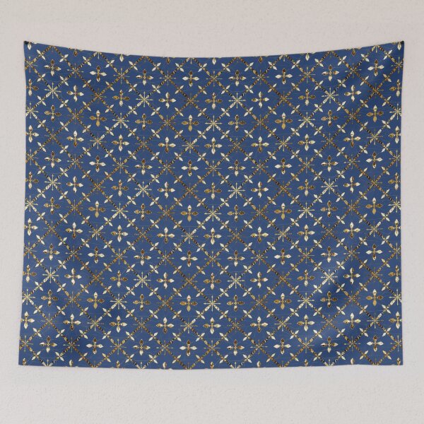 Item preview, Simple Morrocan-Style Pattern in Blue and Gold designed and sold by LittleGoblinPrs.
