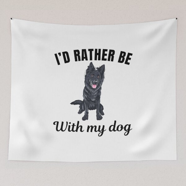 Item preview, I'd rather be with my dog, funny belgian malinois shepherd breed owners or lovers saying  designed and sold by NBSStore.