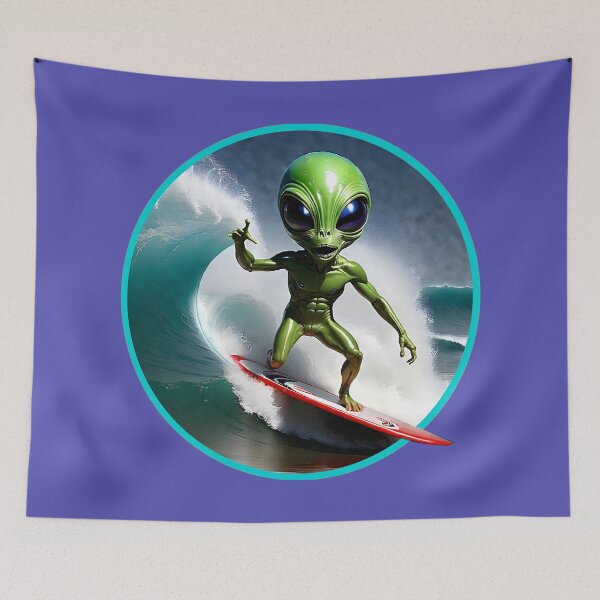 Item preview, Extraterrestrial Waves: Alien Greetings on the Surf designed and sold by leyfinder.