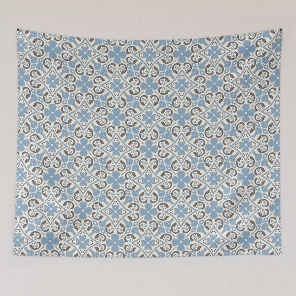 Item preview, Simple Blue and White Sari-Style Pattern designed and sold by LittleGoblinPrs.