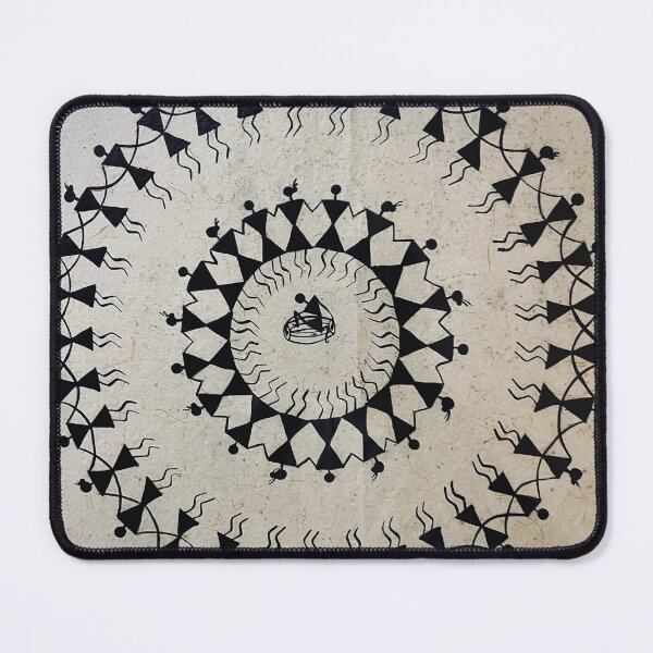 Item preview, Warli Painting circle holding hands designed and sold by royrahul.