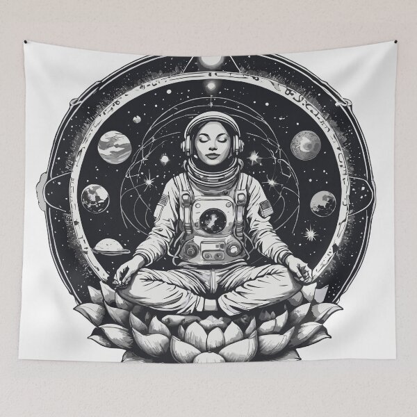 Item preview, Astronaut in lotus position  designed and sold by pictoartcrew.