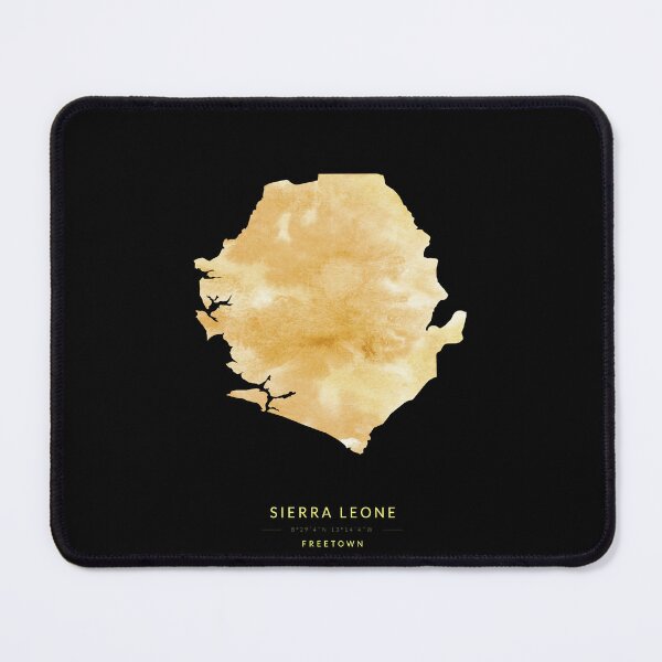 Item preview, Sierra Leone map in gold color designed and sold by Jerhus.