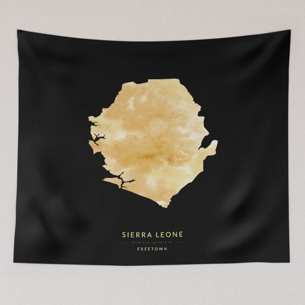 Item preview, Sierra Leone map in gold color designed and sold by Jerhus.