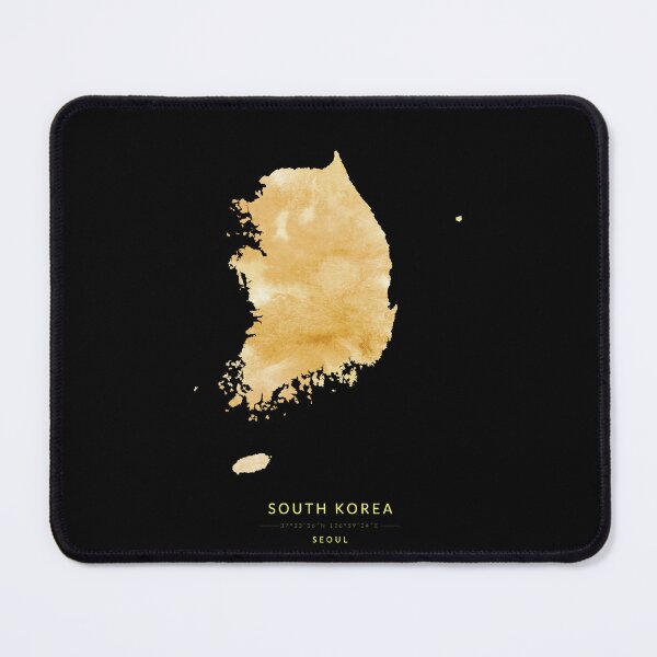 Item preview, South Korea map in gold color designed and sold by Jerhus.