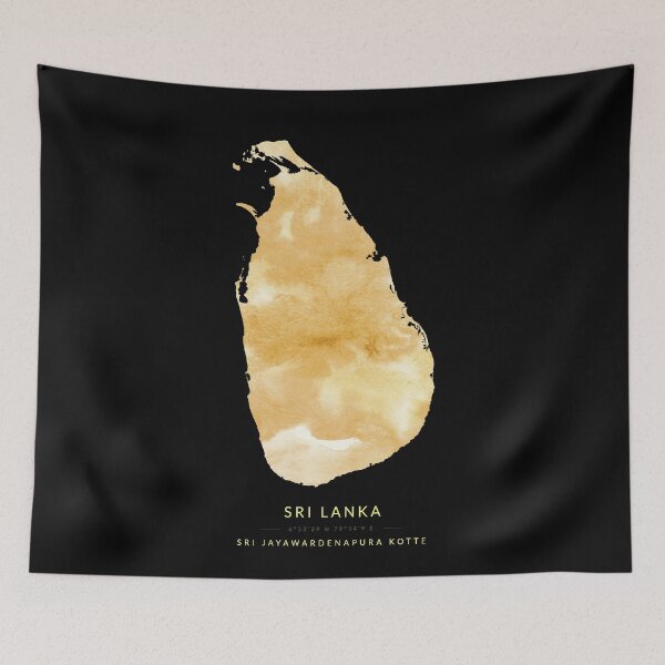 Item preview, Sri Lanka map in gold color designed and sold by Jerhus.
