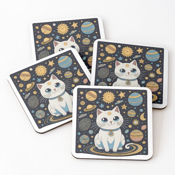 Item preview, Celestial Cat with Planets Clip Art designed and sold by Qlutique.