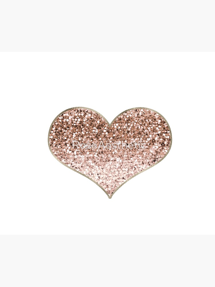 "Heart - rose gold glitter " Poster for Sale by RoseAesthetic | Redbubble