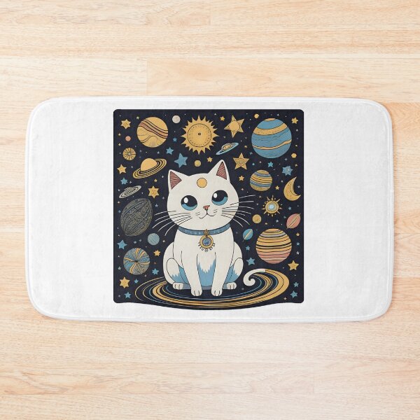 Item preview, Celestial Cat with Planets Clip Art designed and sold by Qlutique.