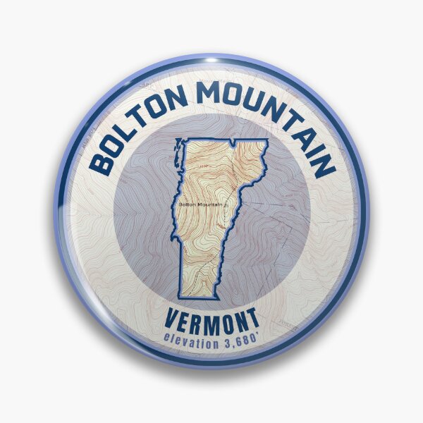 Artikelvorschau, Karte der Vermont-Berge – Bolton Mountain entworfen und verkauft von Willz Designz.
