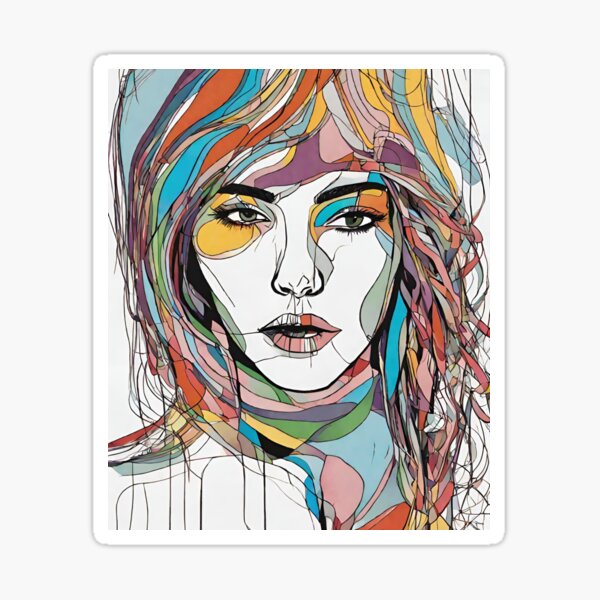 Item preview, Haylee - Colored Line Magic - Modern - Digital Art designed and sold by BPMagic.