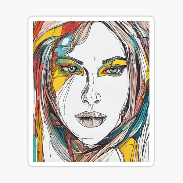 Item preview, Elianna - Colored line magic - modern - digital art designed and sold by BPMagic.