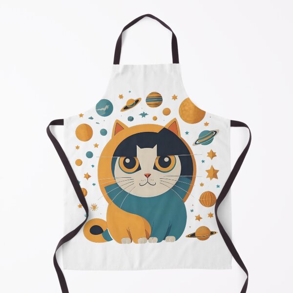 Item preview, Celestial Cat with Planets Clip Art designed and sold by Qlutique.