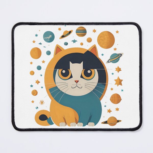 Item preview, Celestial Cat with Planets Clip Art designed and sold by Qlutique.