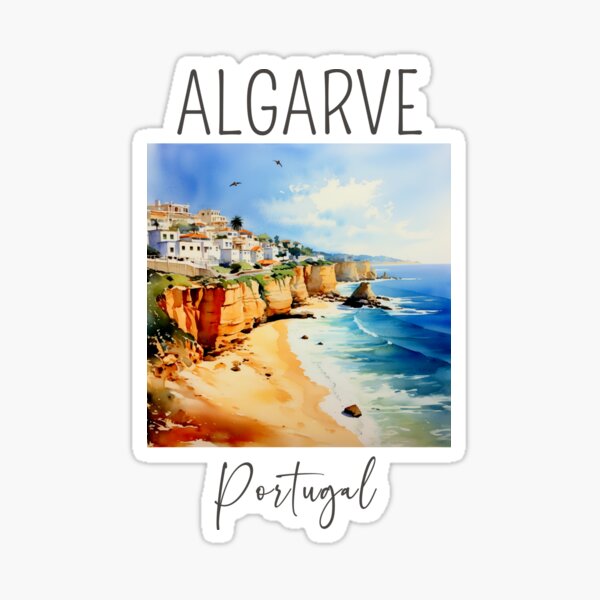 Artikel-Vorschau von Aquarelldesign der Algarve - Portugal, designt und verkauft von Sketch-Shack.