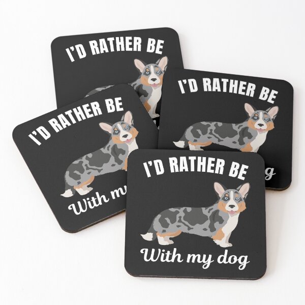 Item preview, I'd rather be with my dog, funny Cardigan Welsh Corgi breed owners or lovers saying  designed and sold by NBSStore.