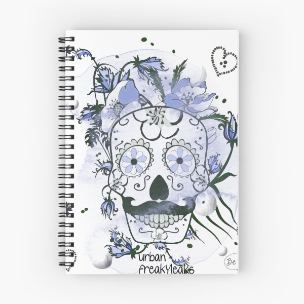 Item preview, BLUE FANTASY SKULL WITH FLOWERS designed and sold by inarausch2023.
