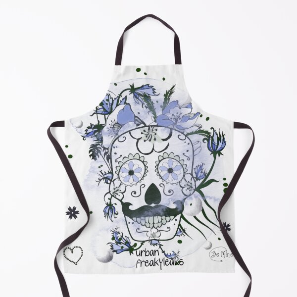 Item preview, BLUE FANTASY SKULL WITH FLOWERS designed and sold by inarausch2023.