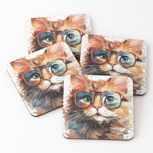 Item preview, Ginger Cat in Tinted Glasses designed and sold by catpreens.