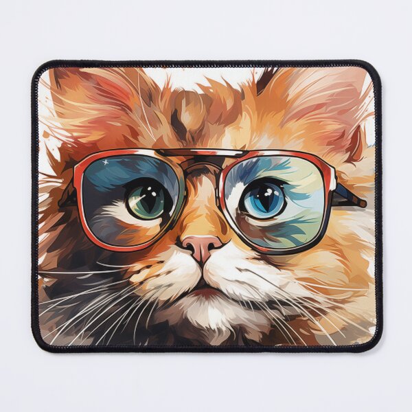 Item preview, Ginger Cat in Tinted Glasses designed and sold by catpreens.