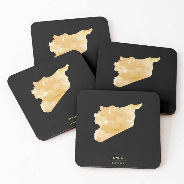 Item preview, Syria map in gold color designed and sold by Jerhus.