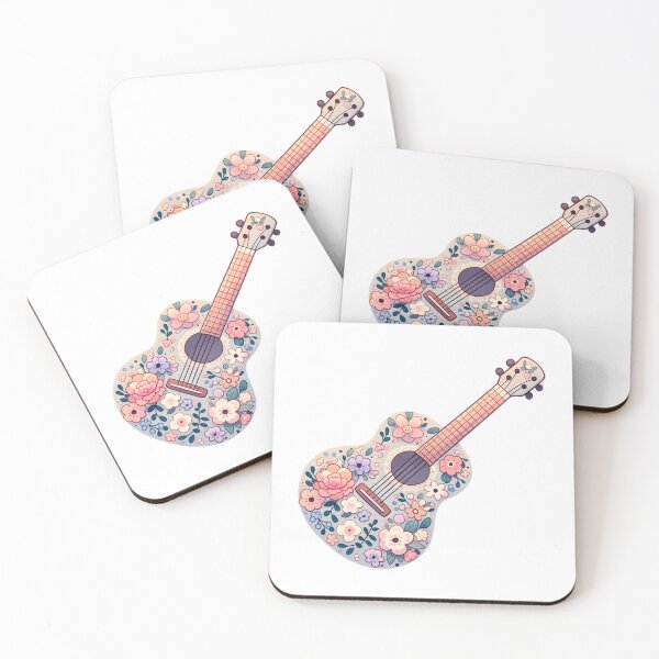 Item preview, Floral Acoustic Guitar Artwork designed and sold by UmbrellaStudio1.