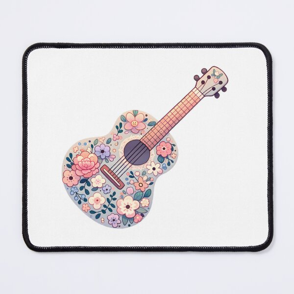 Item preview, Floral Acoustic Guitar Artwork designed and sold by UmbrellaStudio1.