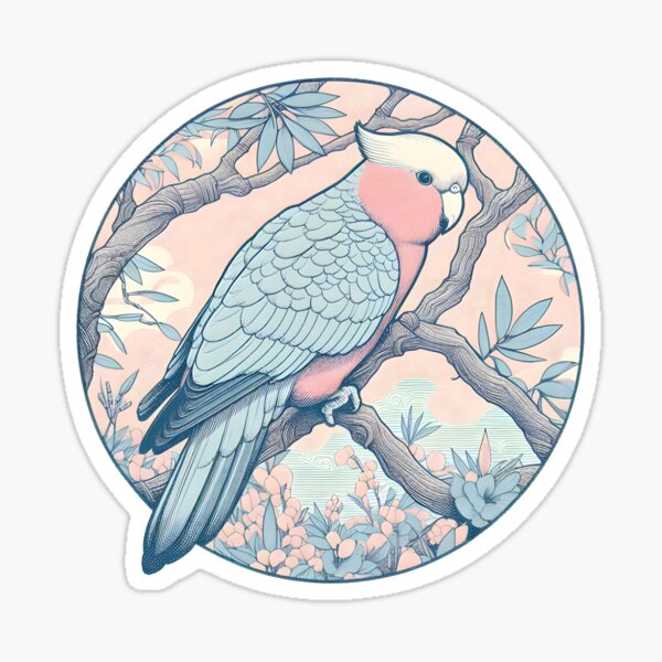 Item preview, Galah australian bird retro art designed and sold by RubisLeaf.
