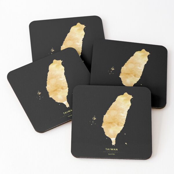 Item preview, Taiwan map in gold color designed and sold by Jerhus.