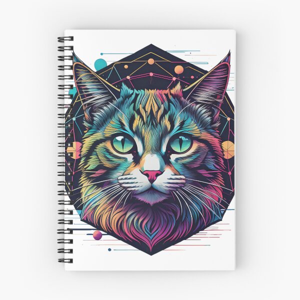 Item preview, Celestial Cat with Planets Cyberpunk Art designed and sold by Qlutique.