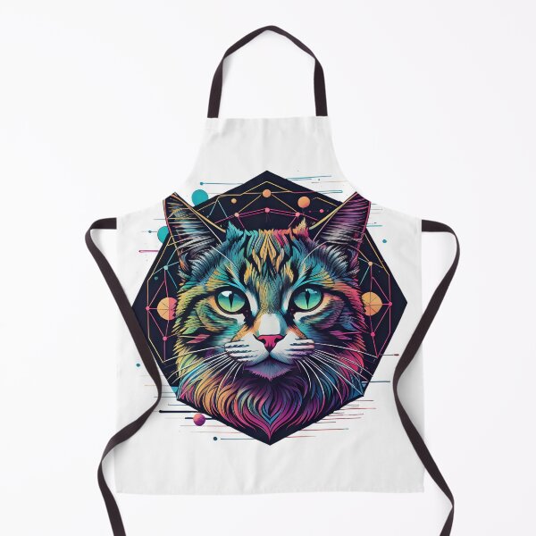 Item preview, Celestial Cat with Planets Cyberpunk Art designed and sold by Qlutique.