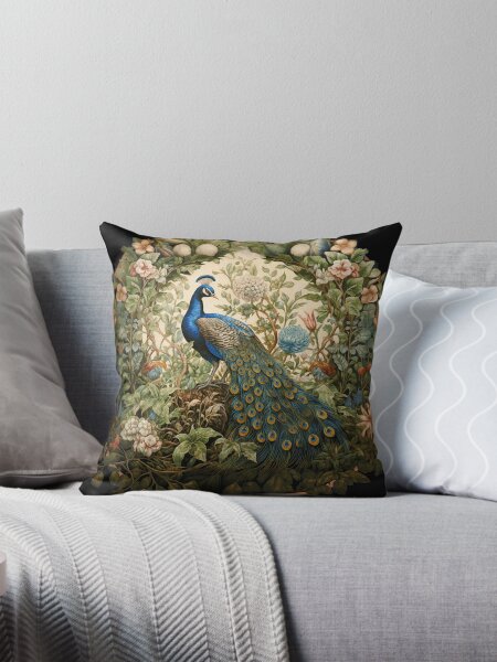 Item preview, Beautiful Peacock in William Morris Style Garden designed and sold by AntiqueImages.