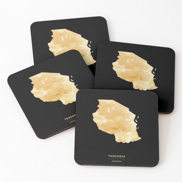 Item preview, Tanzania map in gold color designed and sold by Jerhus.