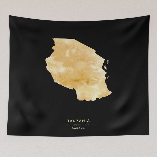 Item preview, Tanzania map in gold color designed and sold by Jerhus.