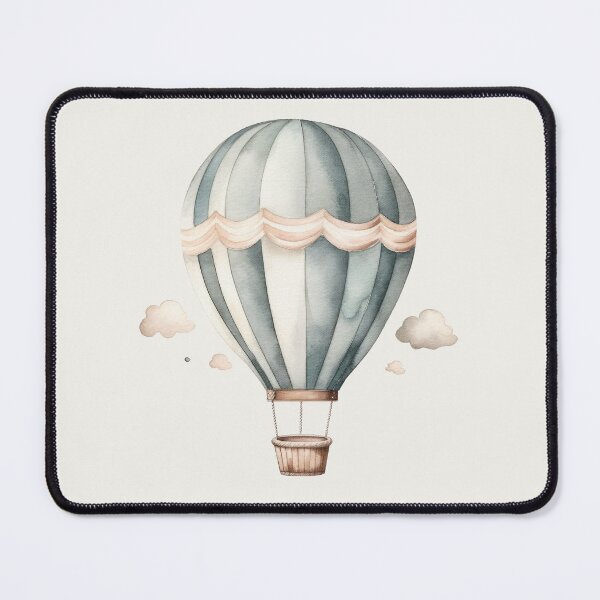 Item preview, Vintage Watercolor Blue and Cream Hot Air Balloon designed and sold by JozaneHouse.