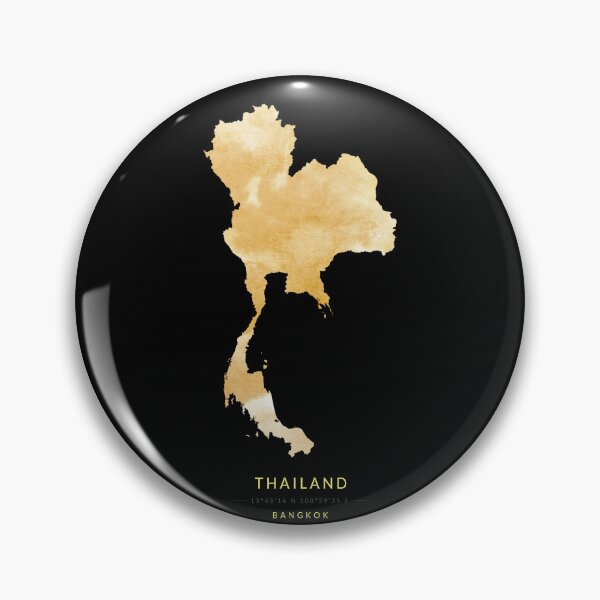 Item preview, Thailand map in gold color designed and sold by Jerhus.