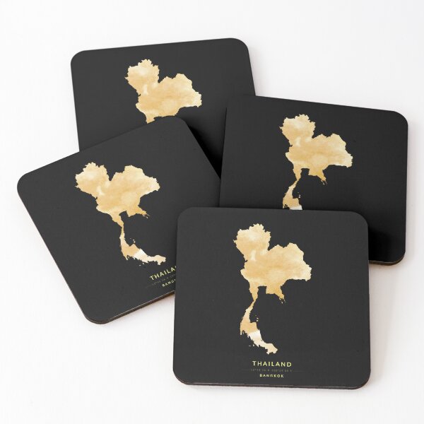 Item preview, Thailand map in gold color designed and sold by Jerhus.