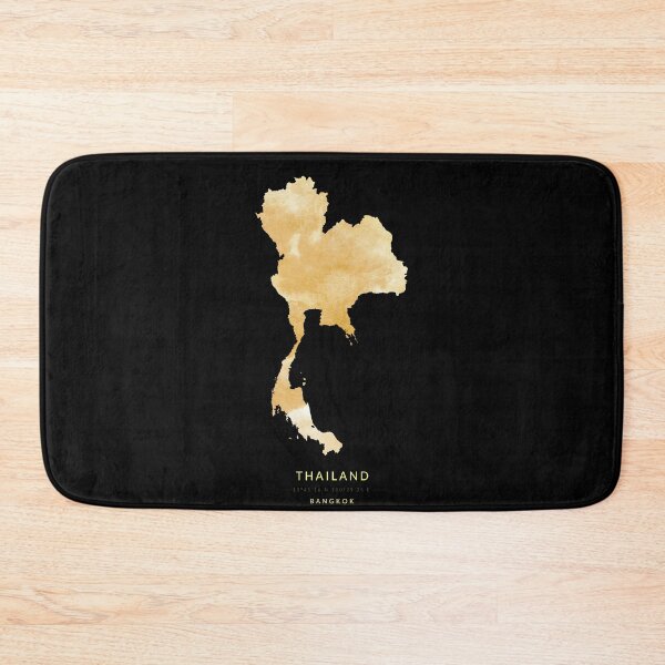 Item preview, Thailand map in gold color designed and sold by Jerhus.
