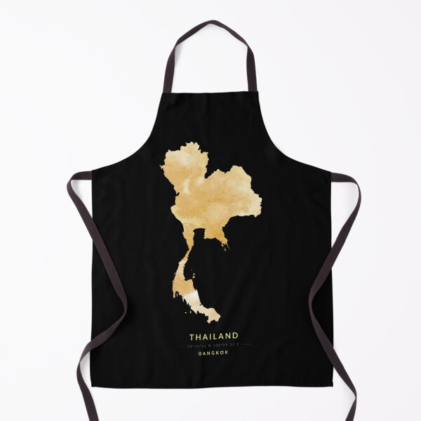 Item preview, Thailand map in gold color designed and sold by Jerhus.