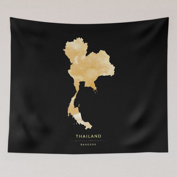 Item preview, Thailand map in gold color designed and sold by Jerhus.