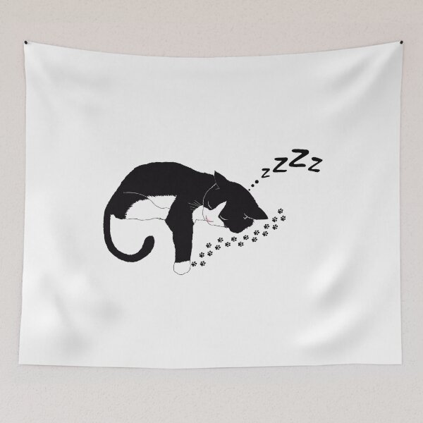 Item preview, Sleeping Black Cat: Tranquil Zzzz designed and sold by the-x-designs.