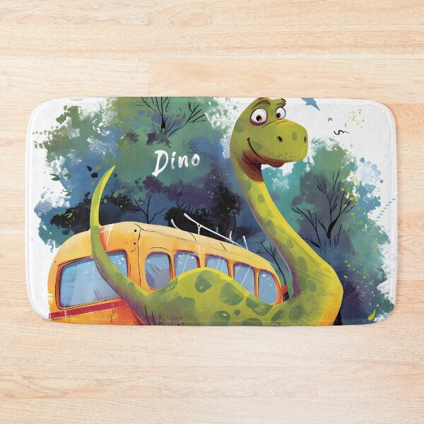 Item preview, Cheerful Dinosaur School Bus Adventure" designed and sold by inkArtistryfine.